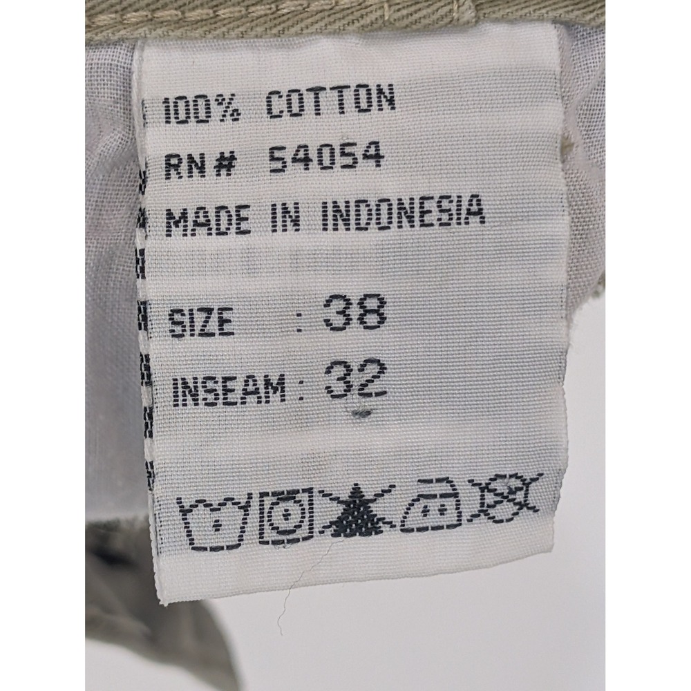 Vintage 90's Bugle Boy Khaki Pants Mens Size 38x32 Cotton Blend Cargo‎ Utility - Picture 4 of 5
